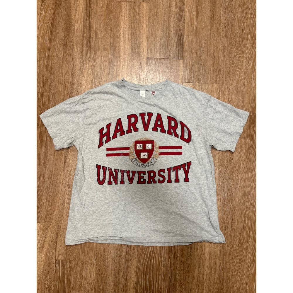 Harvard University Graphic T-Shirt Mens Medium Gray Short Sleeve Ivy League Tee